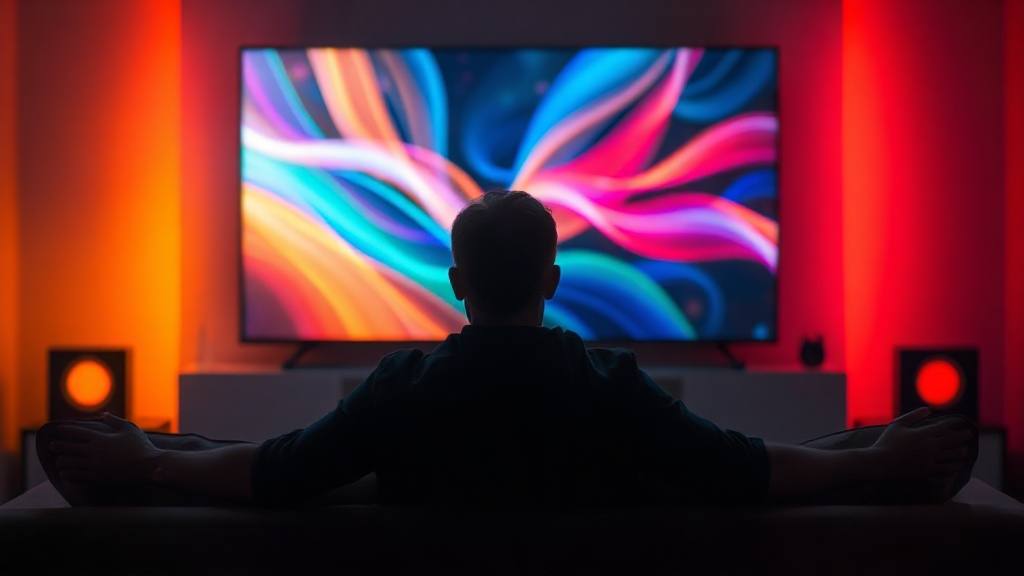 Person sucht IPTV-Anbieter auf Smartphone